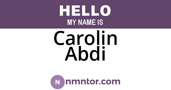 Carolin Abdi