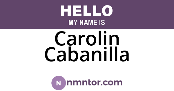 Carolin Cabanilla