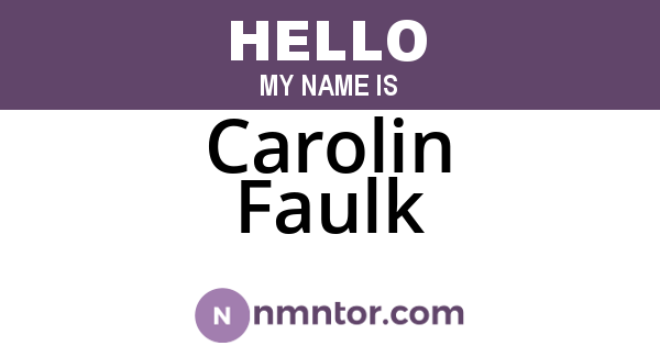 Carolin Faulk