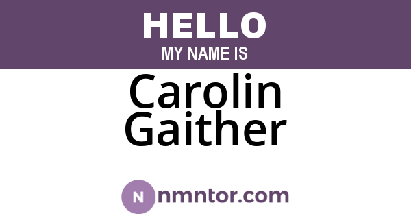 Carolin Gaither