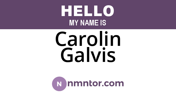 Carolin Galvis
