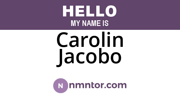 Carolin Jacobo