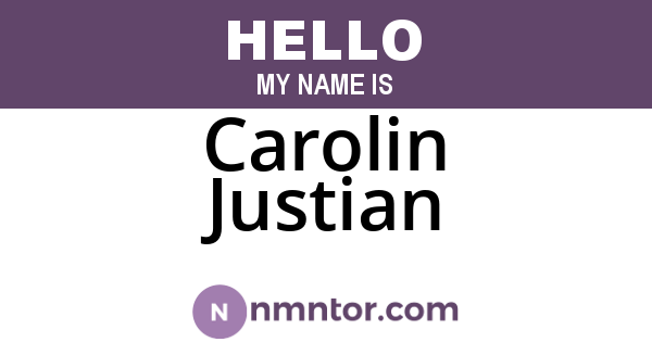 Carolin Justian