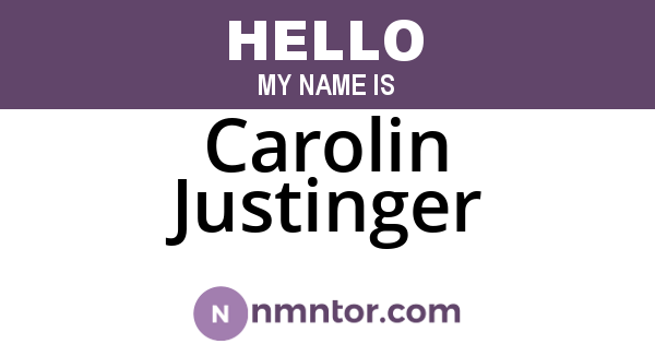 Carolin Justinger