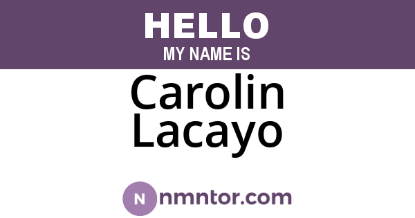 Carolin Lacayo