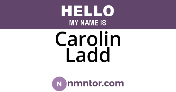 Carolin Ladd