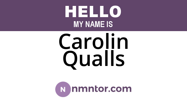 Carolin Qualls