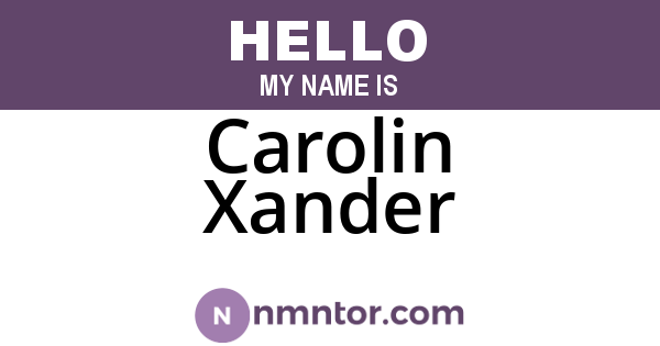 Carolin Xander