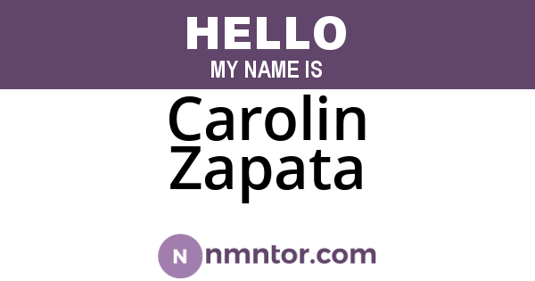 Carolin Zapata