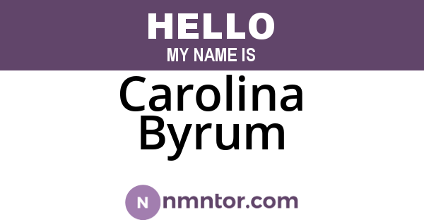 Carolina Byrum