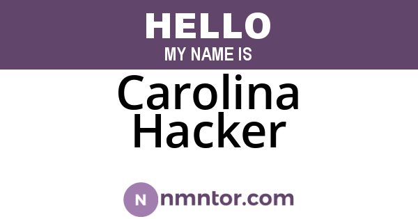 Carolina Hacker