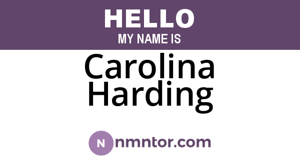 Carolina Harding