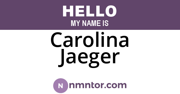 Carolina Jaeger