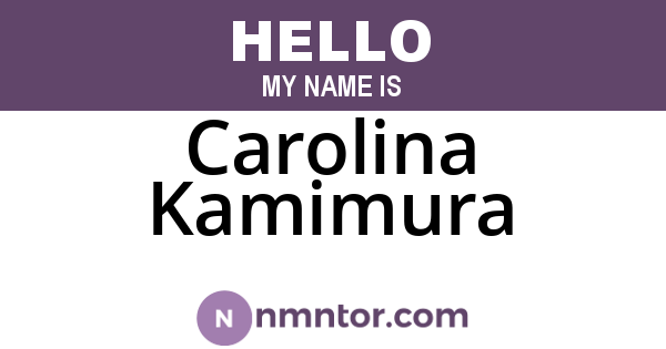 Carolina Kamimura