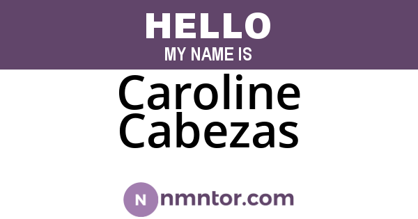 Caroline Cabezas