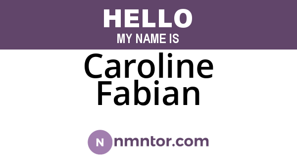 Caroline Fabian