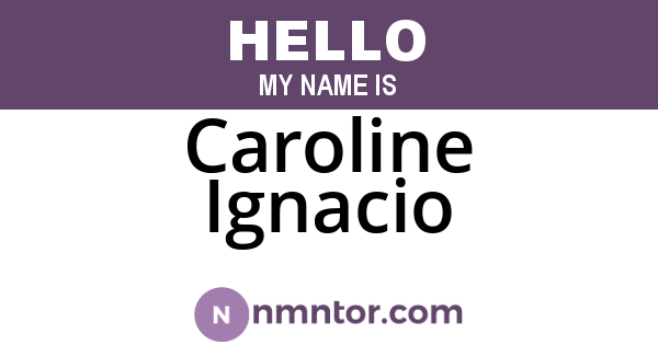 Caroline Ignacio