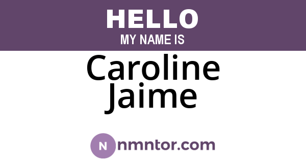 Caroline Jaime