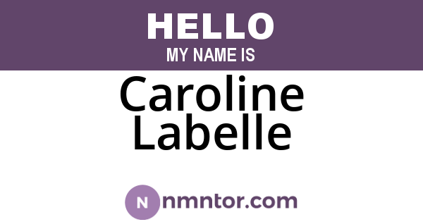 Caroline Labelle