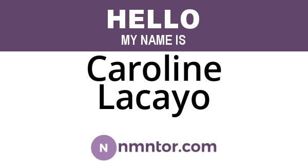 Caroline Lacayo