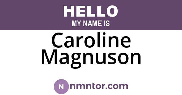 Caroline Magnuson