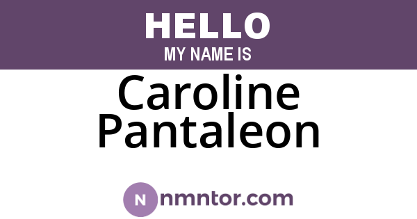 Caroline Pantaleon