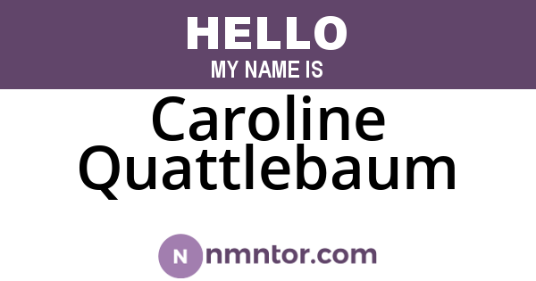 Caroline Quattlebaum