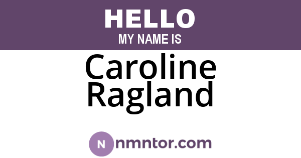 Caroline Ragland