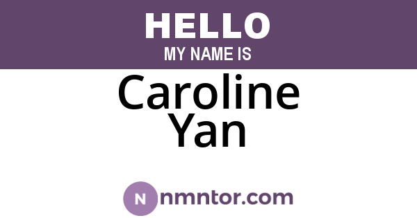 Caroline Yan