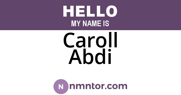 Caroll Abdi