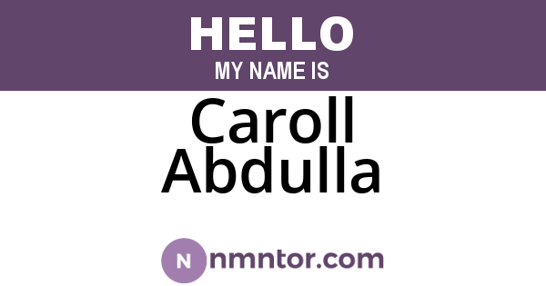 Caroll Abdulla
