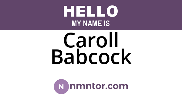 Caroll Babcock