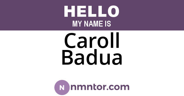 Caroll Badua