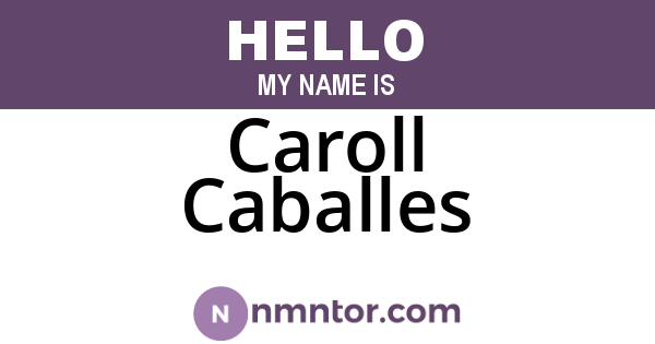 Caroll Caballes