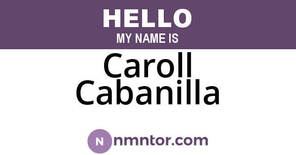 Caroll Cabanilla