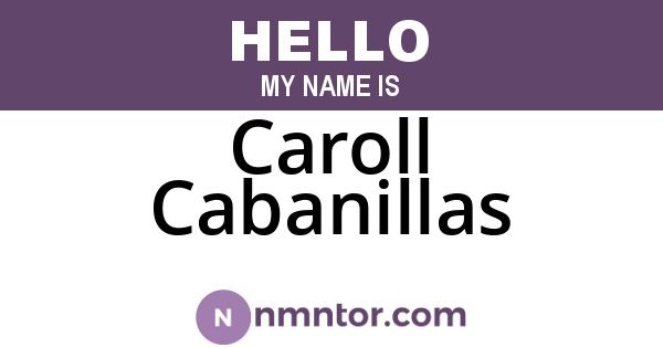 Caroll Cabanillas