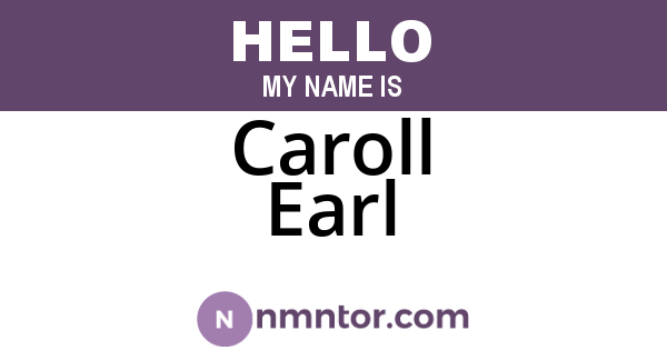 Caroll Earl