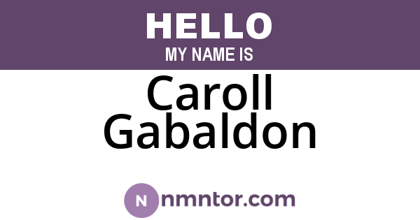 Caroll Gabaldon