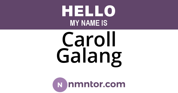 Caroll Galang