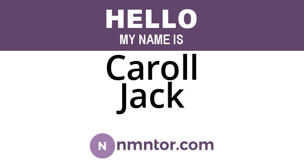 Caroll Jack