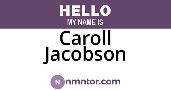 Caroll Jacobson