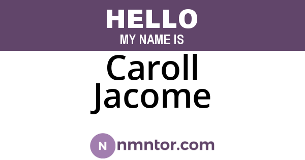 Caroll Jacome