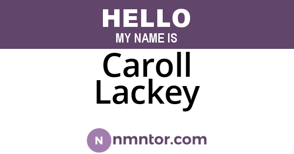 Caroll Lackey
