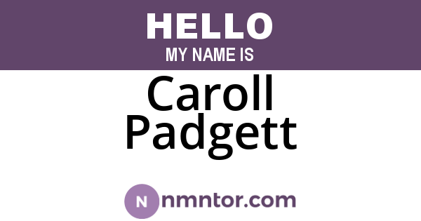 Caroll Padgett