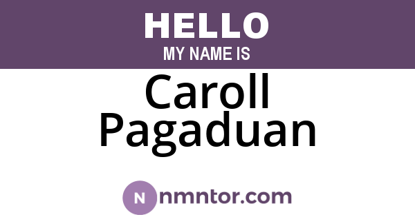 Caroll Pagaduan