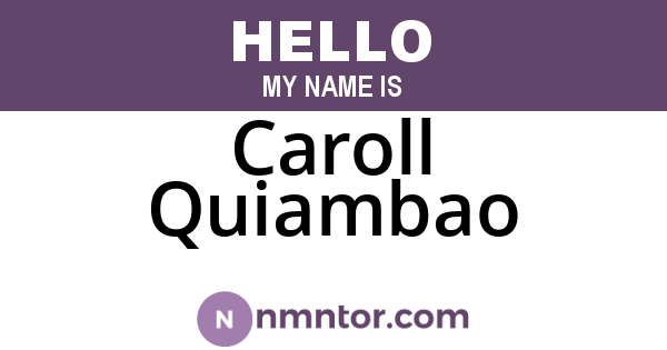 Caroll Quiambao
