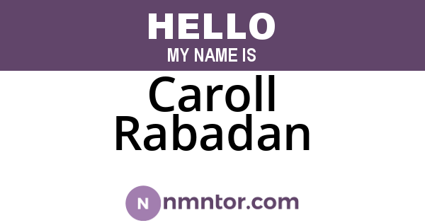 Caroll Rabadan
