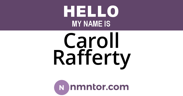 Caroll Rafferty