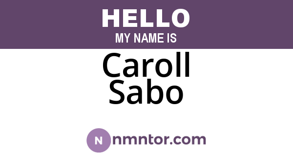 Caroll Sabo