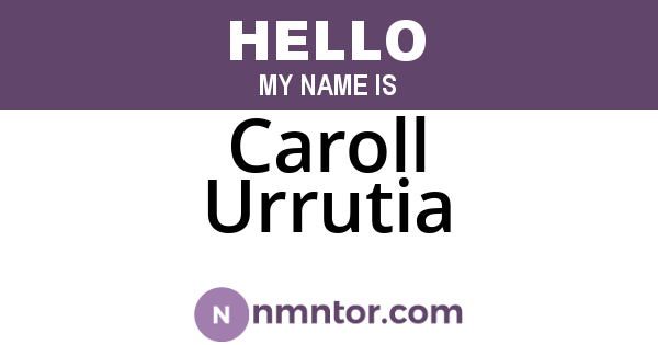 Caroll Urrutia